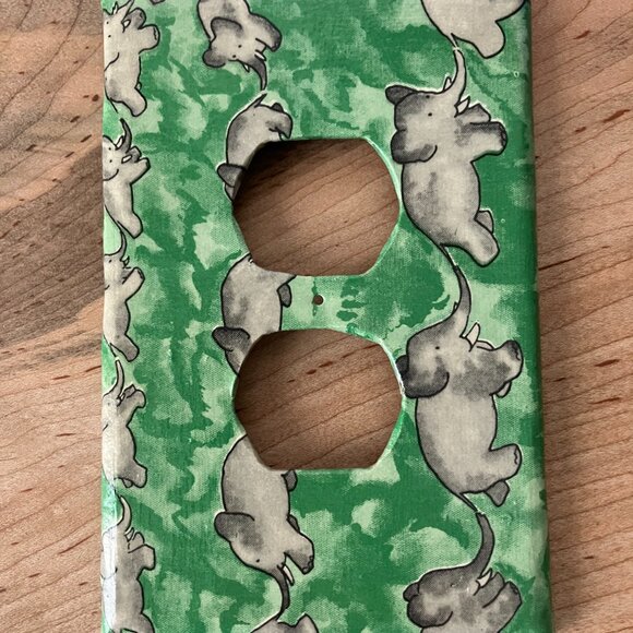 Babar Decorative Single Two Gang Outlet Wall Plate Decor 1933 Orig Art - Picture 2 of 7